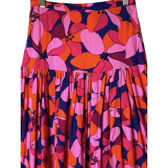 Abel the Label Anthropologie S Cassidy Floral Tiered Maxi Skirt Size Small ATL - Picture 2 of 7